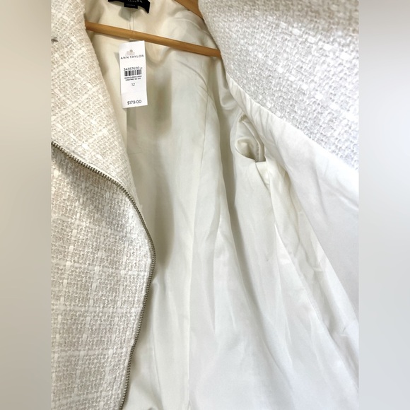 Ann Taylor Tweed Moto Jacket Size 12 NWT - Picture 7 of 7